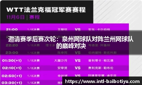 邀请赛季后赛次轮：泉州网球队对阵兰州网球队的巅峰对决